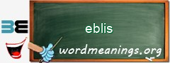 WordMeaning blackboard for eblis